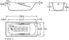 стальная ванна roca princess 2204.e.000.0 150x75 см, с антискользящим покрытием