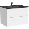 тумба под раковину sancos folk fl70w 69 см, подвесная, белый матовый