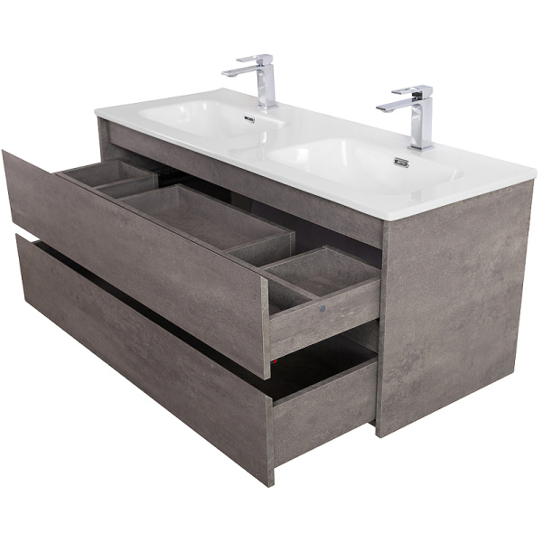 тумба под раковину belbagno kraft 120 kraft-1200-2c-so-2-cg подвесная cemento grigio