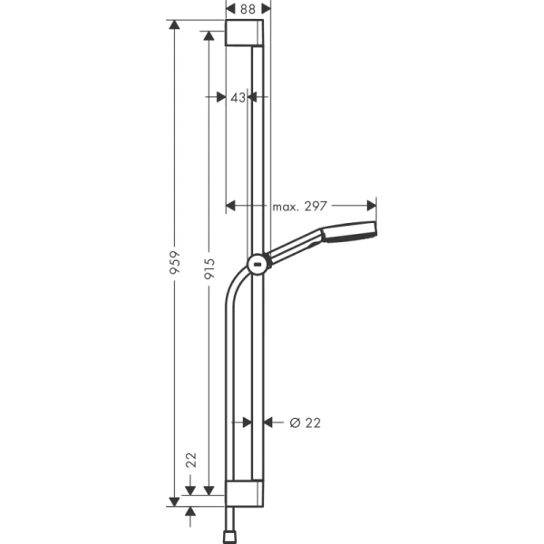 душевой гарнитур hansgrohe pulsify select 105 3jet relaxation 24170000