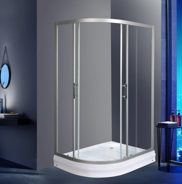 душевой уголок weltwasser ww500 с 120×90 r 10000012453 профиль хром, стекло прозрачное