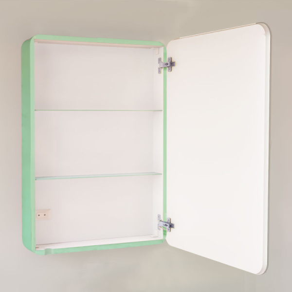 зеркальный шкаф 60x85,5 см бирюзовый бриз r jorno pastel pas.03.60/bl