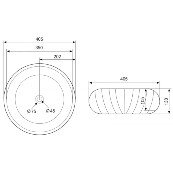 раковина 40.5x40.5 см abber bequem ac2115, цвет белый