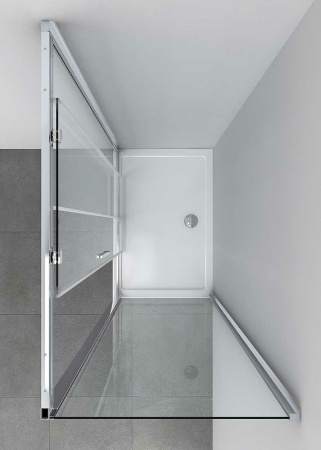 душевой уголок vincea soft 160×90 vsr-3so9016cl профиль хром, стекло прозрачное