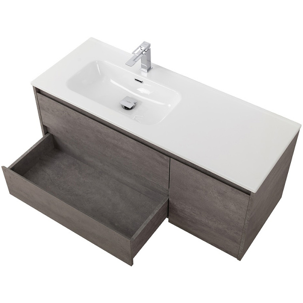 тумба под раковину belbagno kraft 120 l kraft-1200-2c-1a-so-cg-l подвесная cemento grigio