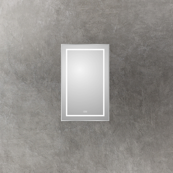зеркало belbagno kraft 50 spc-kraft-500-800-led-tch-warm с подсветкой сатин с сенсорным выключателем и подогревом