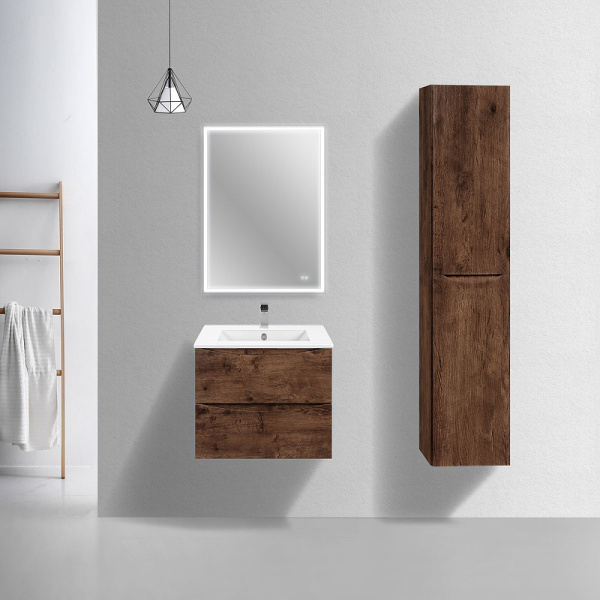 тумба под раковину vincea mia slim 60 vmc-2mc600s1rw подвесная r.wood
