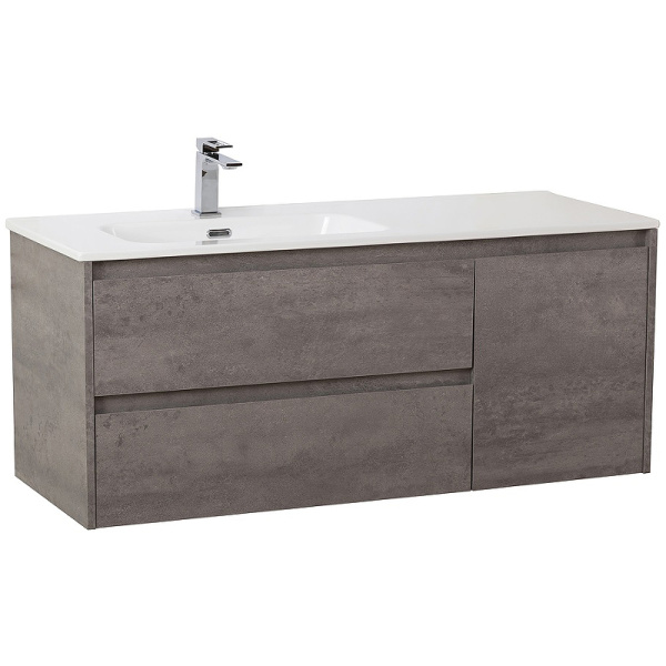 тумба под раковину belbagno kraft 120 l kraft-1200-2c-1a-so-cg-l подвесная cemento grigio