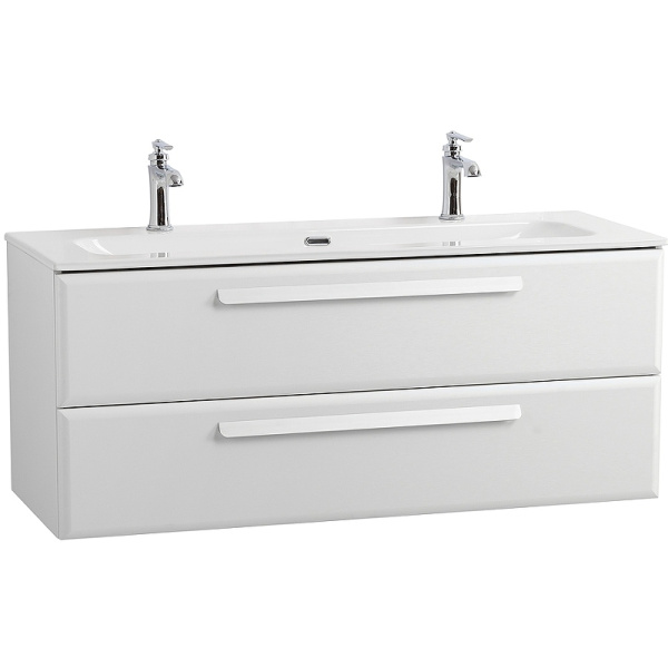 тумба под раковину cezares eco-cer-n 120 eco-cer-n-1200-2c-so-bl подвесная bianco lucido без ручек
