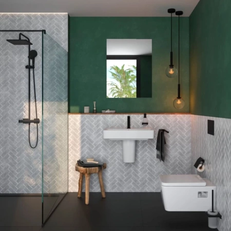 унитаз подвесной hansgrohe elupura original q 60145450 безободковый, белый глянец