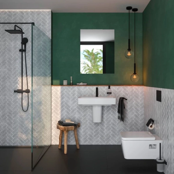 унитаз подвесной hansgrohe elupura original q 60208450 безободковый, с сиденьем, белый глянец