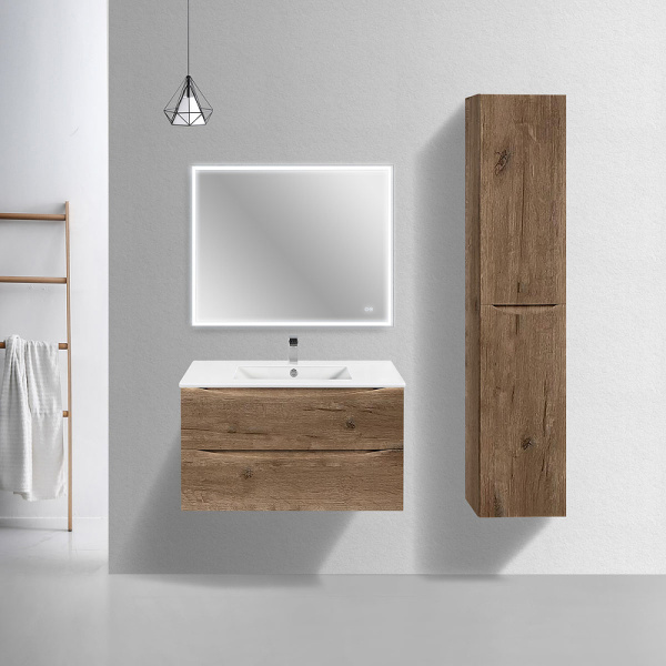 тумба под раковину vincea mia slim 90 vmc-2mc900s1vo подвесная v.oak