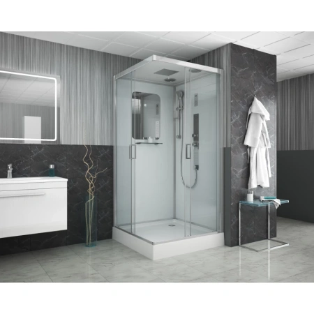 душевая кабина niagara premium 100x100 ng-6002-01gq с гидромассажем