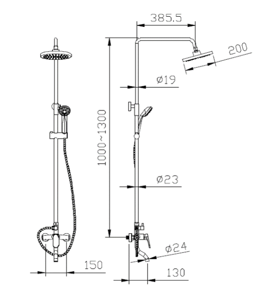 душевая стойка d&k venice rialto da1063701b10