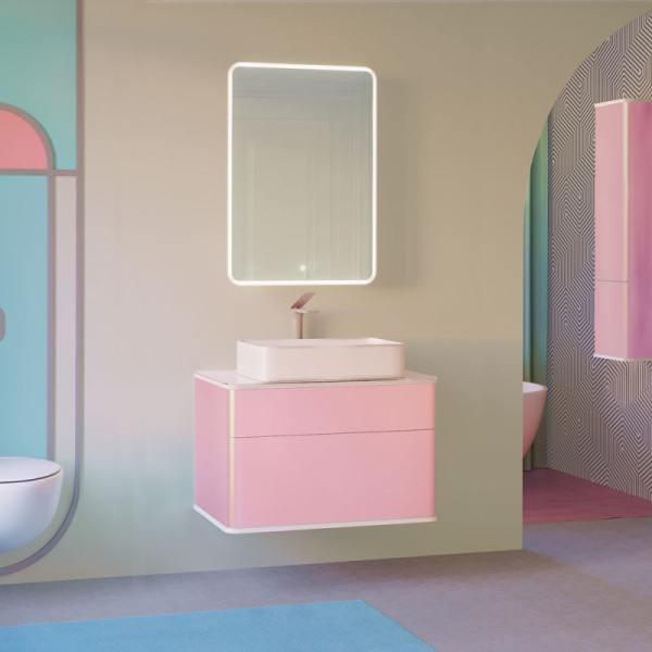 зеркальный шкаф 60x85,5 см розовый иней r jorno pastel pas.03.60/pi