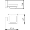 мыльница haiba hb8802 цвет хром