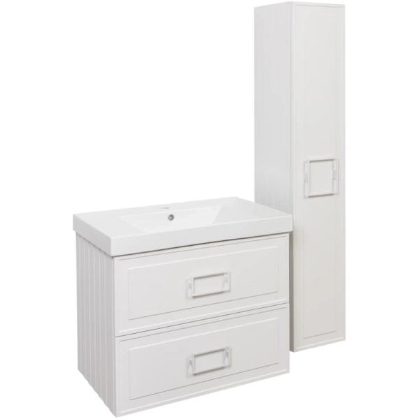 тумба белый матовый 77,6 см la fenice cubo twin fnc-01-cub-b-80-2