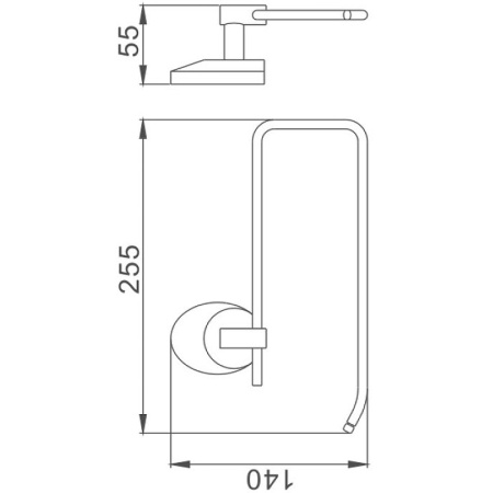 держатель бумажных полотенец haiba hb1603-2 цвет хром
