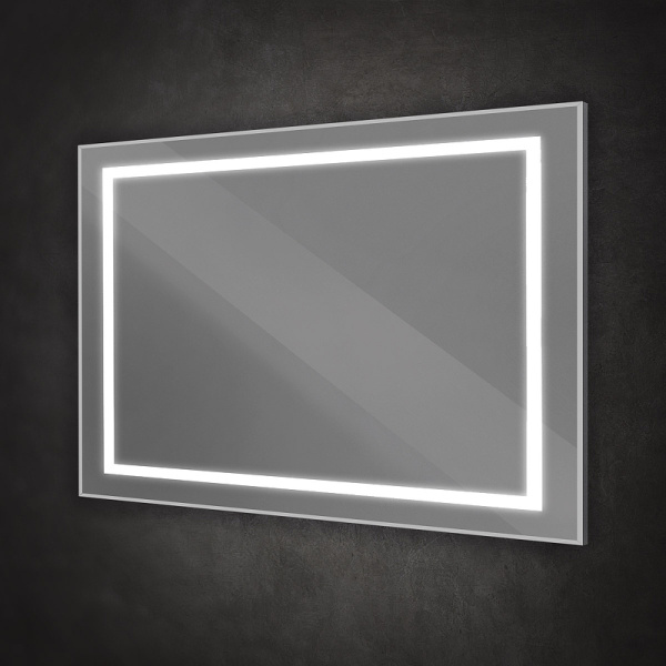 зеркало belbagno kraft 120 spc-kraft-1200-800-sens-al с подсветкой сатин с сенсорным выключателем