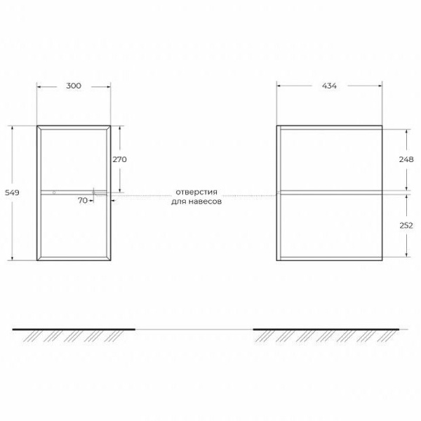 полка cezares elettra 30 55529 bianco opaco