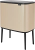 мусорное ведро brabantia bo touch bin 304620 11+23 л, шампань