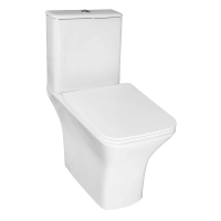 Унитаз компакт Azario FRETTA Square N AZ-1038A N напольный, безободковый, с бачком и сиденьем микролифт, 65х34х77 см, белый