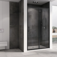 Душевая дверь 130 см Abber Schwarzer Diamant AG30130B прозрачное