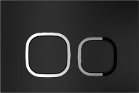 Клавиша для инсталляции Grossman Cosmo 700.K31.02.210.210 для унитаза, пластик, черная матовая