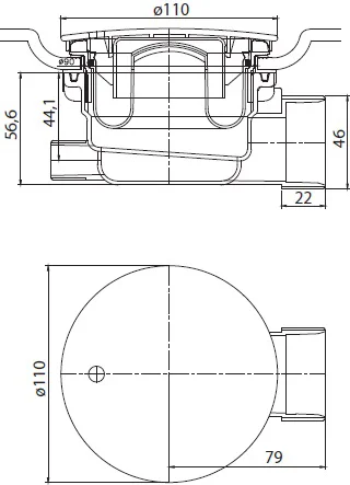 акриловый поддон 90x90 см cezares tray-a-r-90-550-15-w-w0