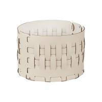 Корзина ADJ Bottega 1512.16/10 круглая, Ø20xH12 см, панна котта/белый