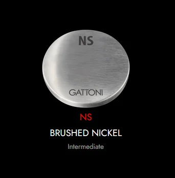 смеситель для раковины gattoni circle two 9144/91ns, с донным клапаном, цвет: nickel spazzolato