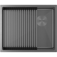 Кухонная мойка Paulmark Next-Pro PM705445-GM 54x45 см, вороненая сталь
