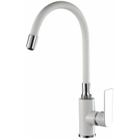 Смеситель для кухни Haiba HB73505-8 цвет белый \ хром