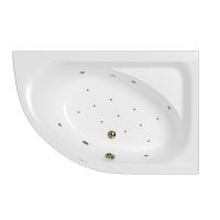 Акриловая ванна Whitecross Aquarella 170x110 R 0109.170110.100.RELAX.BR цвет Белый с гидромассажем форсунки Бронза