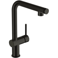 Смеситель для кухни Cersanit Flavis A68237 с выдвижным изливом, черный матовый