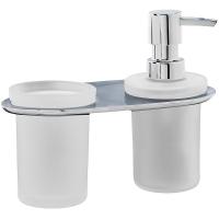 Дозатор для жидкого мыла WasserKRAFT Kammel K-8389 со стаканом для зубных щеток, цвет хром