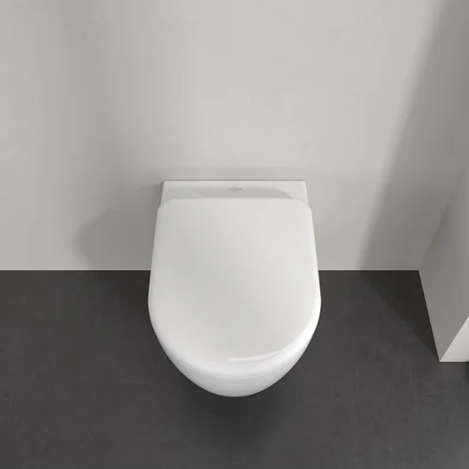 унитаз подвесной villeroy&boch skyla 5656cl01 безободковый, с сиденьем микролифт, цвет альпийский белый