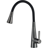 Смеситель для кухни Rose R213T с гибким изливом, оружейная сталь