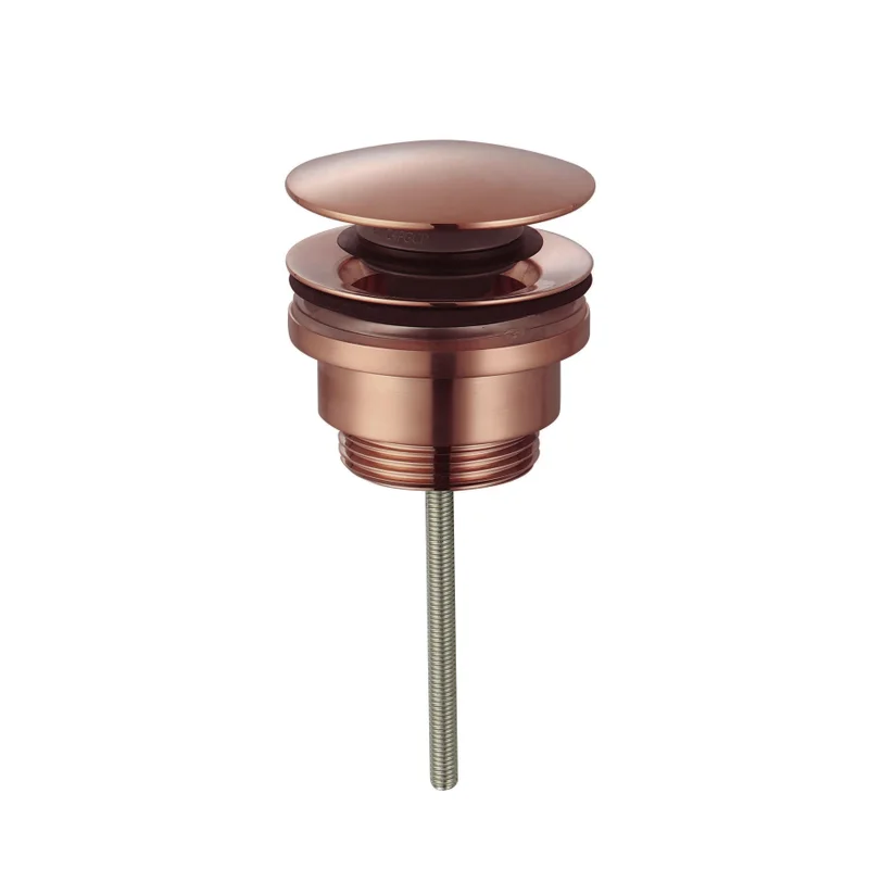 Донный клапан латунный AQUAme, медь шлифованная