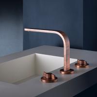 Gattoni Gattoni GAS Смеситель для раковины, на 3 отв., в комплекте с донным клапаном, цвет: Matt old copper