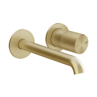 Gessi Gessi Habito Unito Смеситель для раковины, настенный, цвет: Brass Brushed PVD