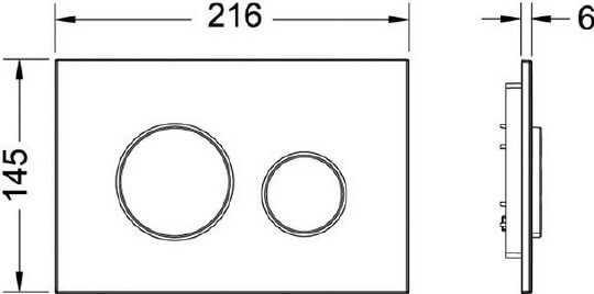 кнопка для инсталляции tece loop plastic 9240627 цвет белый цвет хром глянцевый