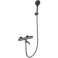 Термостат для ванны Wonzon & Woghand Inn 2 WW-A2006-A1-BGG с душевым гарнитуром, темный графит матовый