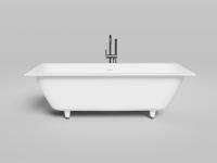 Встраиваемая ванна на ножках 180х80х60cм.Salini Orlanda Axis103322M ,материал: S-Stone, цвет: белый матовый