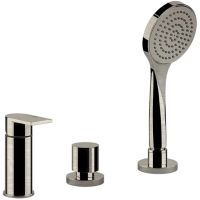 Смеситель Gessi Via Manzoni 38643#149 для ванны, на борт, на 3 отверстия, цвет Finox