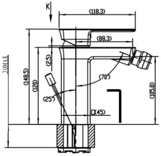смеситель для биде bravat phillis f356101c-eng