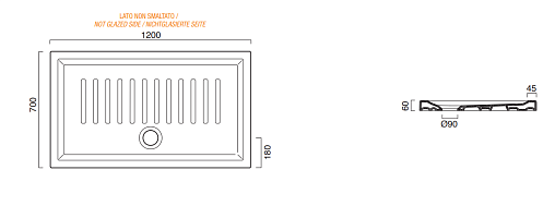 поддон для душа 120х70 catalano versodoccia 170120h600 белый