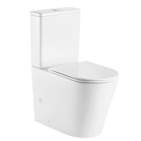 Унитаз компакт Azario Vetro AZ-2149-MB напольный, безободковый, с бачком и сиденьем микролифт, 60.5х38х82.5 см, черный матовый