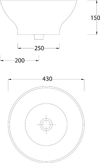 раковина накладная 43 см artceram fuori tfl002 01 00, цвет белый.