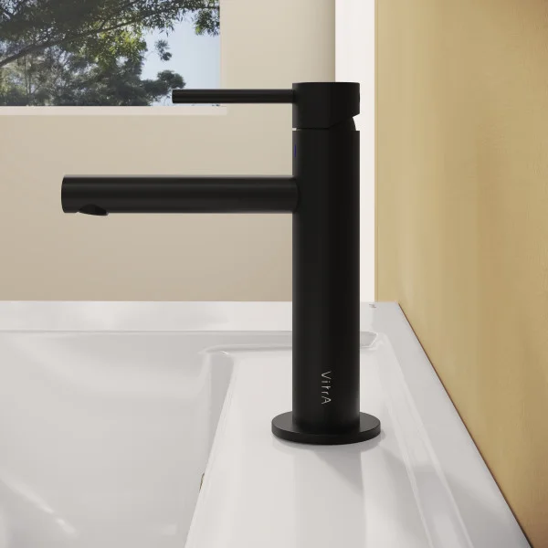 смеситель vitra origin a4255636wtc для раковины, матовый